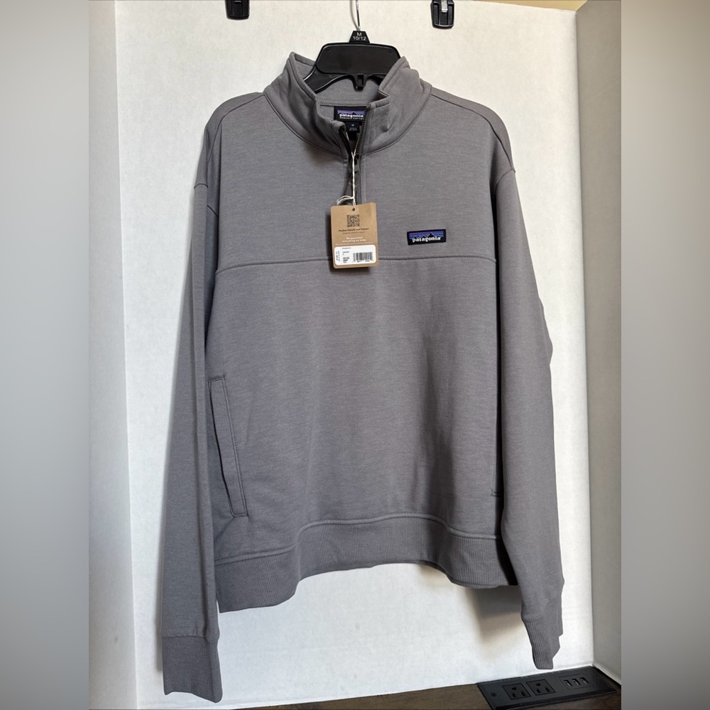 Patagonia Ahnya 1/4 Zip Pullover Womens Medium Noble Gray Sweatshirt NEW Tags